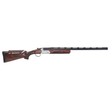 Stevens 23222 555 Trap 12 Gauge 3" 1rd 30" Vent Rib Barrel, Silver Aluminum Receiver, Turkish Walnut Fixed Adjustable Comb Stock Ambidextrous