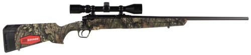 Savage Axis XP Camo, 6.5 Creedmoor, 22" Barrel, Black Color, Mossy Oak Break-Up Country Polymer Stock, Weaver 3-9x40 Scope, 4Rd, Detachable Box Magazine