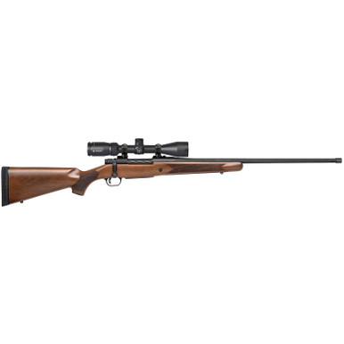 Mossberg 28241 Patriot w/Optic Full Size 350 Legend 4+1 22" Matte Blued Fluted Threaded Barrel, Matte Blued Drilled & Tapped Receiver, Walnut Fixed Stock, Vortex Crossfire II 3-9x40mm Scope