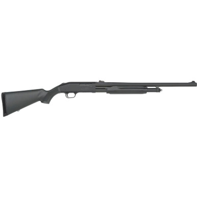 Mossberg 56424 500 Slugster 12 Gauge Pump 3" 5+1 24" Matte Blued Steel Barrel, Matte Blued Receiver, Fixed Synthetic Stock