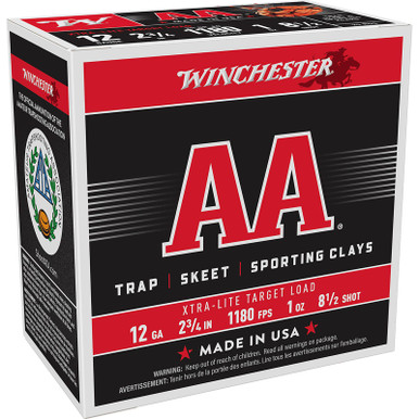 Winchester Ammo AAL1285 AA Xtra-Lite 12Gauge 2.75" 1oz 8.5Shot 25 Per Box/10 Case