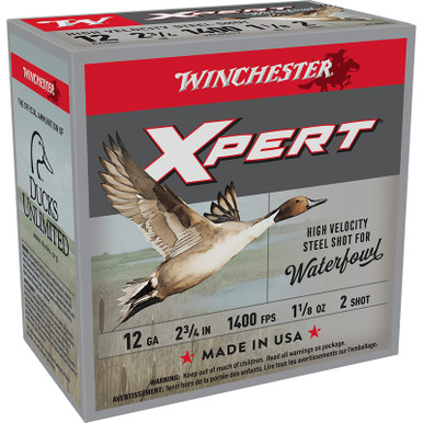 Winchester Ammo WEX12H2 Super X Xpert High Velocity 12Gauge 2.75" 1 1/8oz 2Shot 25 Per Box/10 Case