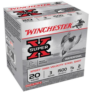 Winchester WEX2032 Xpert High Velocity 20 Gauge 3" 7/8 oz 2 Shot 25 Rounds