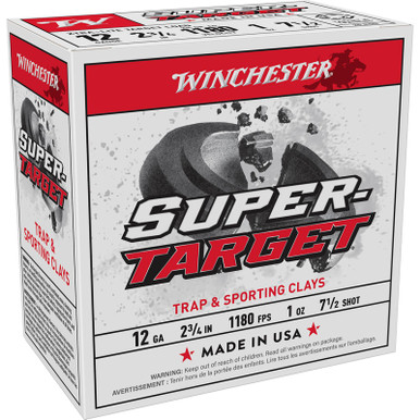 Winchester Ammo TRGTL127 Super-Target Xtra-Lite 12Gauge 2.75" 1oz 7.5Shot 25 Per Box/10 Case