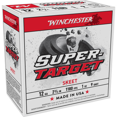 Winchester Ammo TRGTL129 Super-Target Xtra-Lite 12Gauge 2.75" 1oz 9Shot 25 Per Box/10 Case