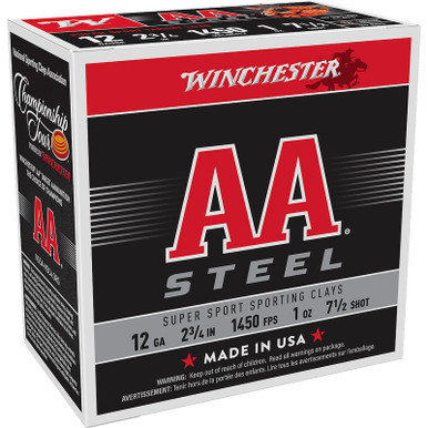 Winchester Ammo AASCL12S7 AA Super Sport Sporting Clay 12Gauge 2.75" 1oz 7.5Shot 25 Per Box/10 Case