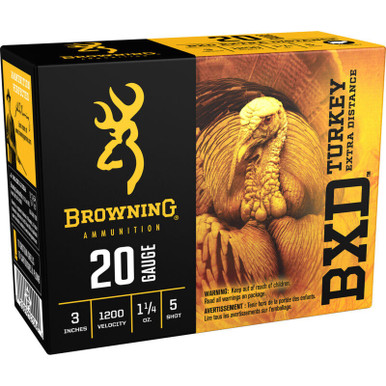 Browning BXD Turkey B193912035 20 Gauge Ammo 3" #5 Plated Lead 1-1/4 Ounce 10 Rounds