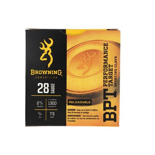Browning BPT 28 Ga, 2.75" Length, 3/4oz, 7.5 Shot, 25rd