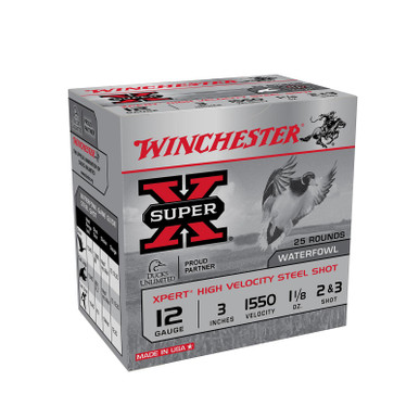 Winchester Ammo WEX12323 Super X Xpert 12Gauge 3" 1 1/8oz 2/3Shot 25 Per Box/10 Case
