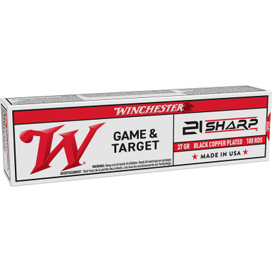 Winchester Ammo X21C USA 21Sharp 37gr Black Copper Plated 100 Per Box/20 Case