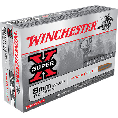 Winchester Super X 8mm Mauser X8MM PP 170GR 20 Rounds