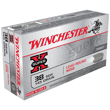Winchester Super-X X38SWP 38 S&W 145GR Lead Rounds Nose 50 Rounds