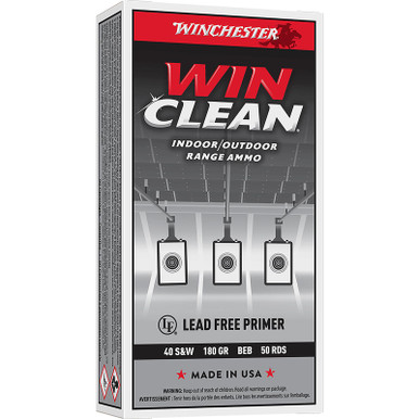 Winchester Ammo WC402 Super X 40S&W 180gr Winclean Brass Enclosed Base 50 Per Box/10 Case