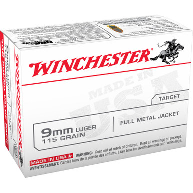 Winchester USA USA9MMVP 9mm Luger 115 GR Full Metal Jacket 100 Rounds