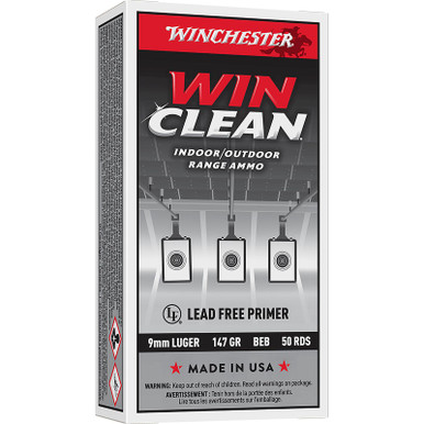 Winchester Ammo WC93 Super X 9mmLuger 147gr Winclean Brass Enclosed Base 50 Per Box/10 Case
