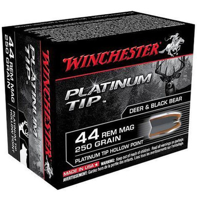 Winchester S44PTHP .44 Mag 250GR Platinum Tip HP 20 Rounds