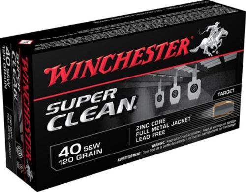 Winchester Super Clean 40 Smith & Wesson 120gr, Full Metal Jacket, 50rd Box
