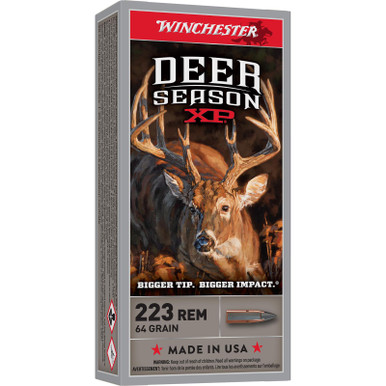 Winchester Ammo X223DS Deer Season XP 223Rem 64gr Extreme Point 20 Per Box/10 Case