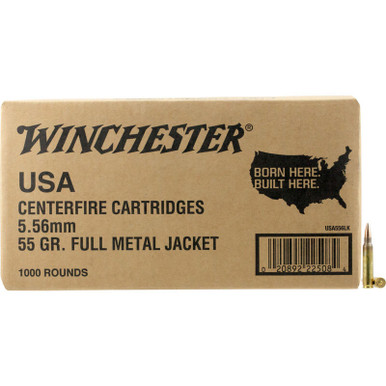 Winchester Lake City 5.56 NATO USA556LK Ammo 55GR FMJ 1000 Rounds
