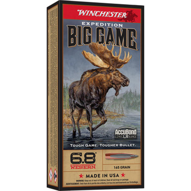 Winchester Ammo S68WLR Expedition Big Game Long Range 6.8Western 165gr Nosler AccuBond Long Range 20 Per Box/10 Case
