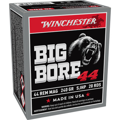 Winchester Ammo X44MBB Big Bore 44RemMag 240gr Semi Jacketed Hollow Point 20 Per Box/10 Case