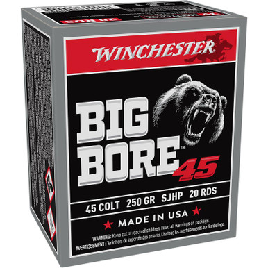 Winchester Ammo X45CBB Big Bore 45Colt 250gr Semi Jacketed Hollow Point 20 Per Box/10 Case