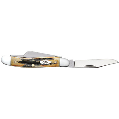 Case 03578 Stockman Medium 2.57"/1.88"/1.71" Folding Clip/Sheepsfoot/Spey Plain Mirror Polished Tru-Sharp SS Blade/Brown Jigged 6.5 BoneStag Handle