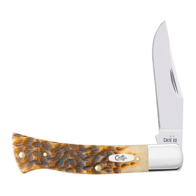 Case XX Axe Peach Seed Jig Amber Bone 10799 Stainless Pocket Knife