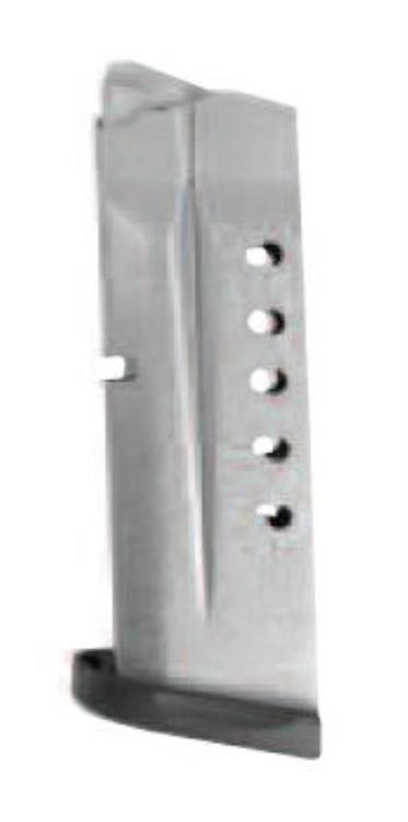 Smith & Wesson Magazine, 45 ACP, 6rd, Fits Shield, Stainless