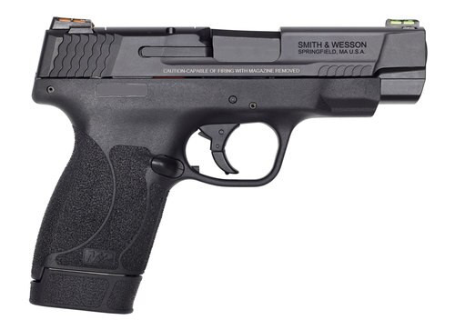 Smith & Wesson Shield M2.0, Performance Center, Micro-Compact, 45 ACP, 4" Barrel, Armornite Finish, Black, HiViz Fiber Optic Sights, No Thumb Safety, Performance Center Tuned Action, Cleaning Kit, 2 Magazines, (1) 6-Round and (1) 7-Round