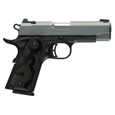 Browning 051993492 1911 Black Label Compact Frame 380 ACP 8+1 3.63" Matte Stainless Steel Barrel, Northern Lights Cerakote Serrated Steel Slide, Matte Black Polymer Frame, Black Polymer Grip