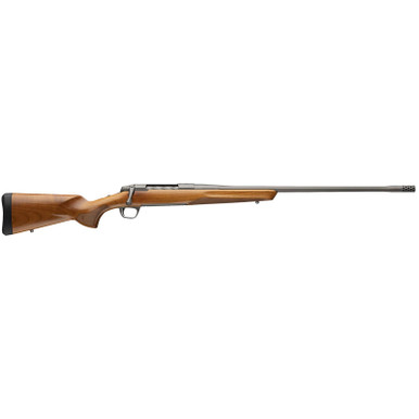 Browning 036067297 X-Bolt 2 Speed Full Size 300 PRC 3+1 26" Tungsten Cerakote Fluted Threaded Barrel, Tungsten Cerakote Drilled & Tapped Steel Receiver, Fixed AAA Dark Maple Stock, Radial Muzzle Brake