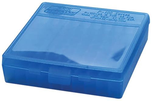 MTM P-100 Fliptop Box 22LR, Clear Blue