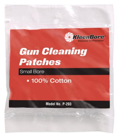 Kleen Bore 100% Cotton Cleaning Patches .22-.270 Caliber,100/Pack