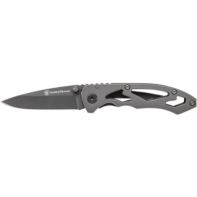 Smith & Wesson Knives CK400CP Skeletonized 2.20" Folding Drop Point Plain Stainless Steel Blade 3.20" Handle Includes Pocket Clip