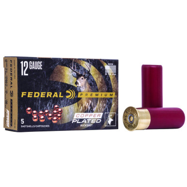 Federal P15600 Premium Magnum 12Gauge 2.75" 12Pellets 1 1/2oz 00BuckShot 5 Per Box/50 Case