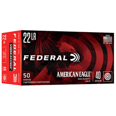 Federal AE5022 American Eagle 22LR 40 GR LRN 50 Rounds