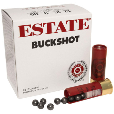 Estate CartridgeI127N 00 12 GA 2-3/4" 00 Buckshot 9 Pellets 25 Rounds