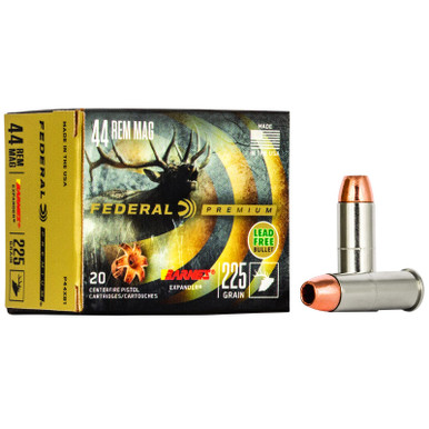 Federal P44XB1 Premium 44RemMag 225gr Barnes Expander BRX 20 Per Box/10 Case