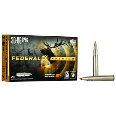 Federal P3006TT2 Premium 30-06Springfield 165gr Trophy Bonded Tip 20 Per Box/10 Case