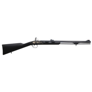 Traditions R3200850 Deerhunter 50 Cal 24" Flintlock Blued Black Synthetic Stock