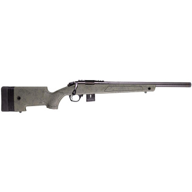 Bergara Rifles BMR010 BMR-X Carbon Fiber 22 WMR 10+1 18" Carbon Fiber Threaded Barrel, Black Cerakote Picatinny Rail Steel Receiver, Adj LOP Black w/Green Webbing Synthetic Stock