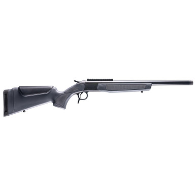CVA CR4442 Scout 45-70 Gov 1rd 22" Blued Threaded Barrel, Blued Picatinny Rail Receiver, Stealth Gray Fixed Synthetic Stock