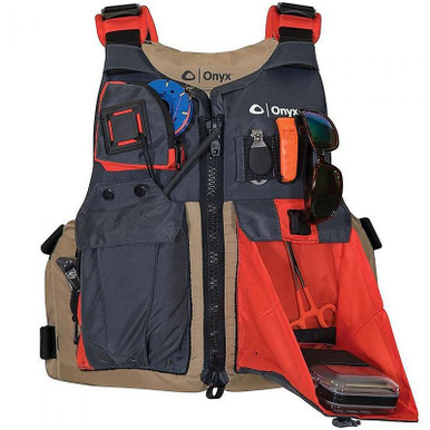 Onyx Kayak Fishing Vest Adult Oversize 121700-706-005-17 Tan