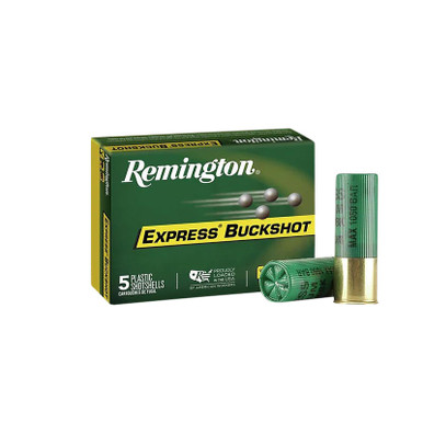Remington Ammunition 20636 Express Buckshot 12Gauge 3" 00Buck Shot 5 Per Box/50 Case