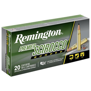 Remington Ammunition 29328 Premier Scirocco Bonded 30-06Springfield 180gr Swift Scirocco Bonded 20 Per Box/10 Case