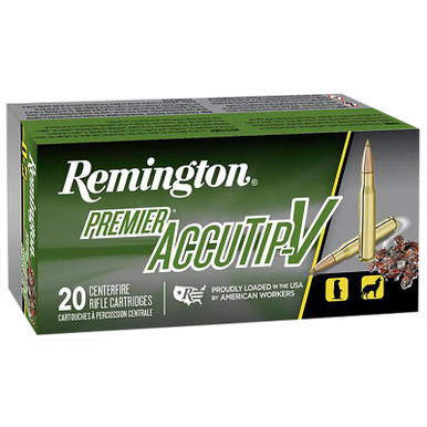 Remington Ammunition 29172 Premier Accutip-V 221RemFireball 50gr AccuTip V Boat Tail 20 Per Box/10 Case