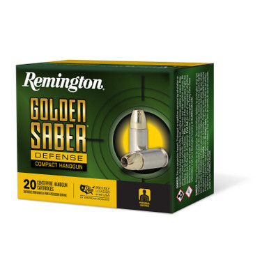 Remington Ammunition 27618 Golden Saber Defense 40S&W 180gr Brass Jacketed Hollow Point 20 Per Box/25 Case