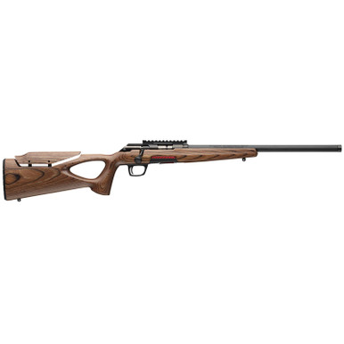 Winchester Repeating Arms 5252281003 Xpert Target 21 Sharp 10+1 18" Matte Black Threaded Bull Barrel, Matte Black Picatinny Rail Steel Receiver, Brown Adj Comb & LOP Thumbhole Laminate Stock