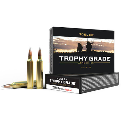 Nosler 60014 Trophy Grade 26Nosler 140gr Nosler AccuBond 20 Per Box/10 Case